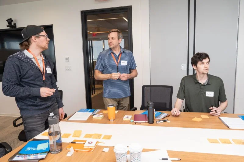 Team discussion and collaborative design session